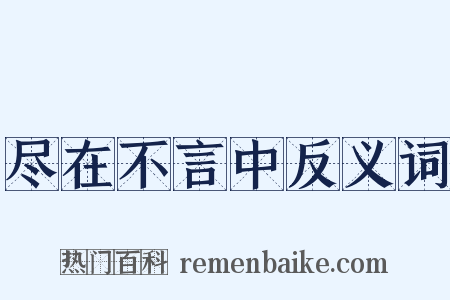 尽在不言中反义词是什么意思的图片